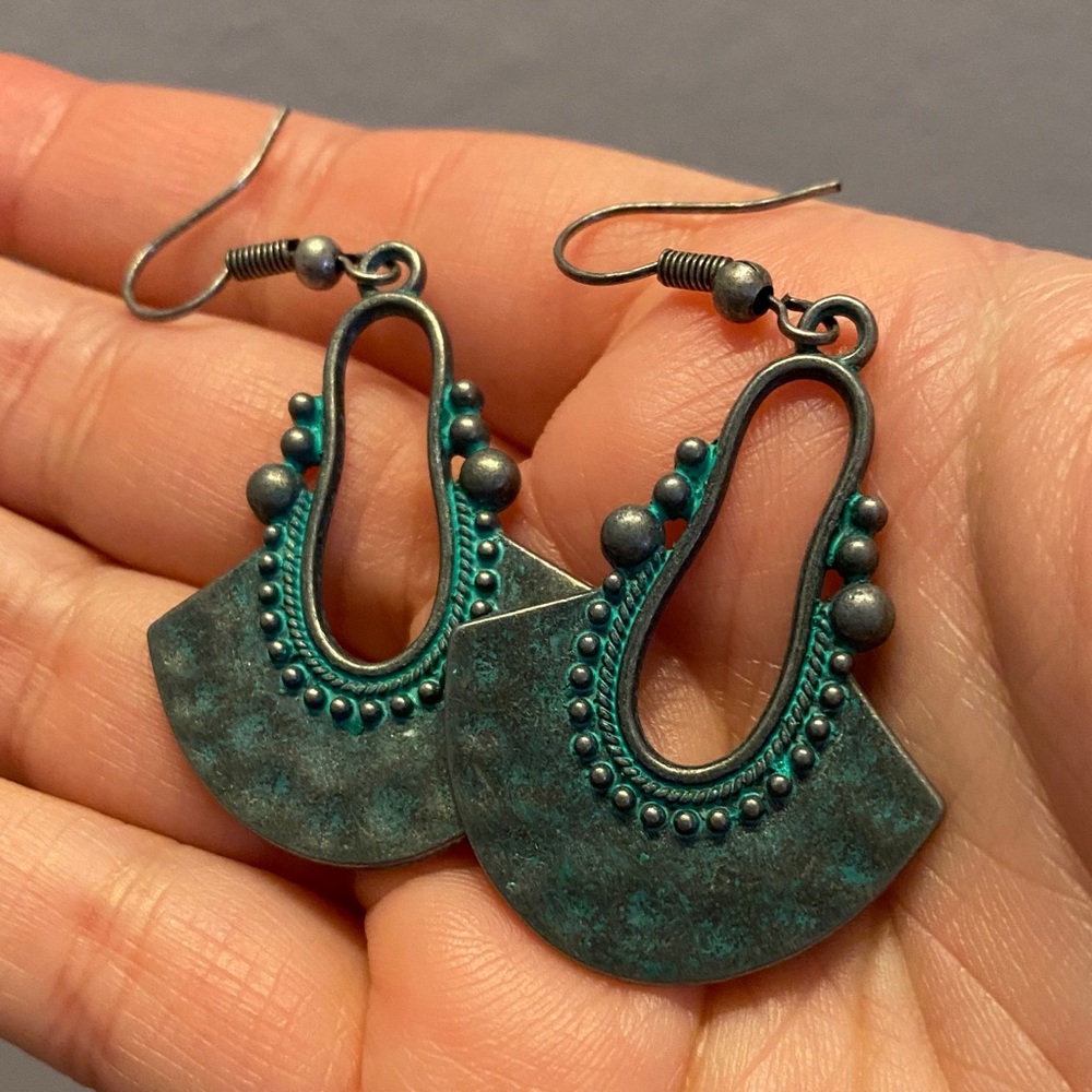 Elegant Teal Dangle Earrings